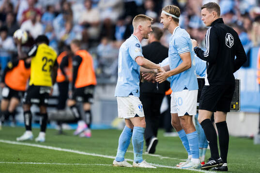 Malmö FFs Anders Christiansen och Erik Botheim