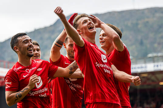 Emil Kornvig of Brann celebrates