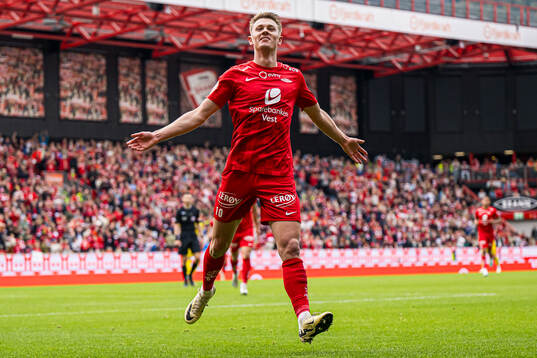 Emil Kornvig of Brann celebrates