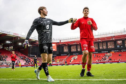 Mathias Dyngeland and Eivind Helland of Brann