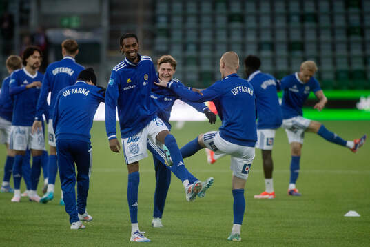 GIF Sundsvalls Yaqub Finey innan fotbollsmatchen i