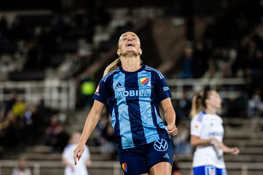 Djurgårdens Tove Almqvist deppar