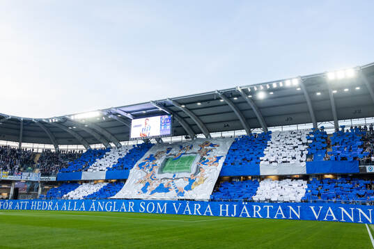 IFK Göteborgs supportrar med tifo