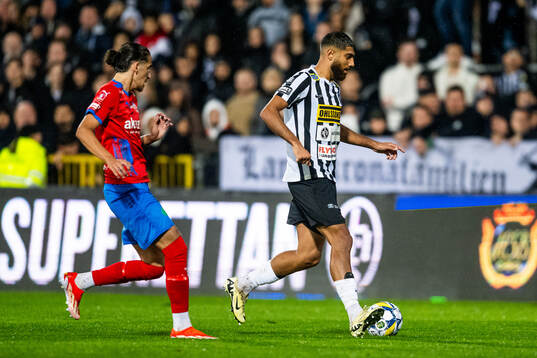 Helsingborgs Ervin Gigovic och Landskronas Rassa Rahmani