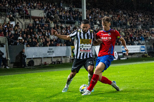 Landskronas Edi Sylisufaj och Helsingborgs Lukas Kjellnäs