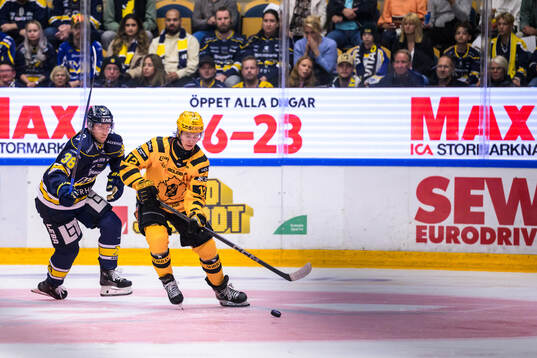 HV71s Olle Alsing och Skellefteås Valter Lindberg