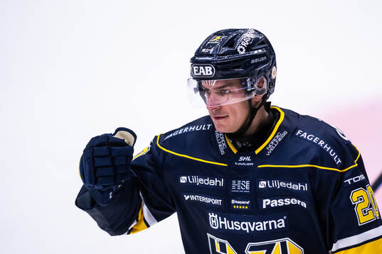 HV71s Andre Petersson jublar