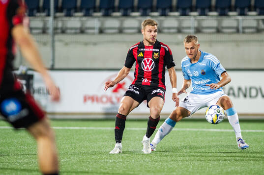 Östersunds Mykola Musolitin och Gefles Gustav Friberg