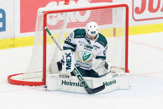 Färjestads målvakt Damian Clara
