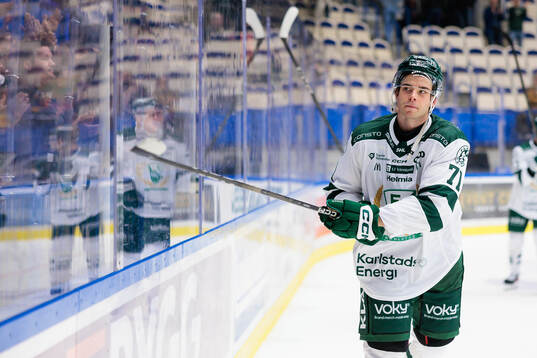 Färjestads Viktor Lodin jublar