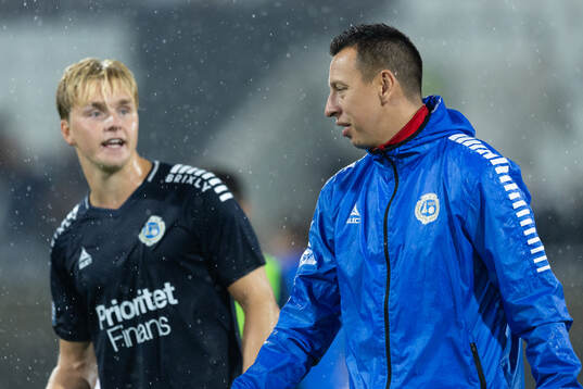 Utsiktens Sebastian Lagerlund och tränare Martin Smedberg