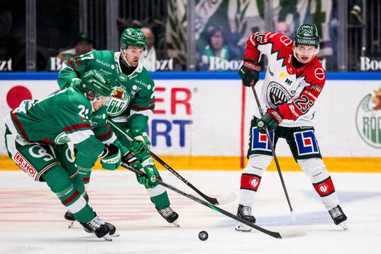 Rögles Henry Bowlby och Frölundas Arttu Ruotsalainen