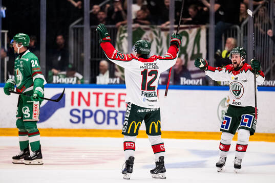 Frölundas Max Friberg jublar