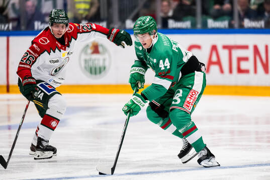 Frölundas Isac Heens och Rögles Jacob Peterson