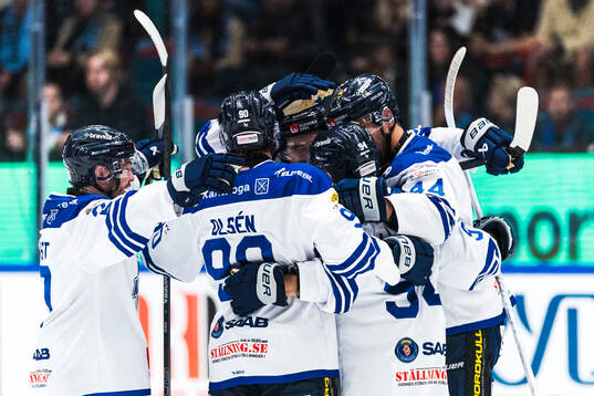 Karlskogas spelare jublar