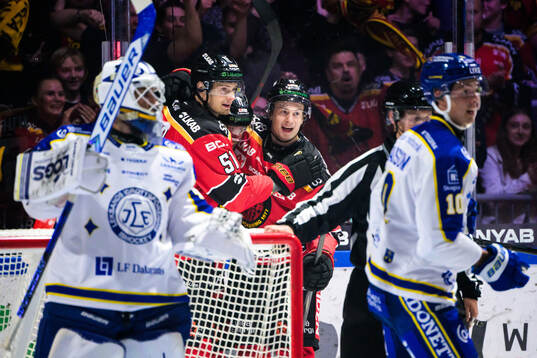 Luleås Markus Nurmi jublar