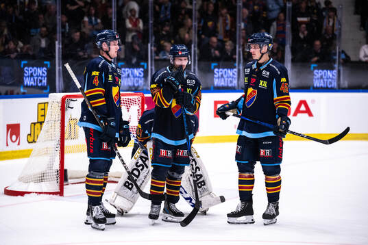 Djurgårdens Edvin Hammarlund, Marcus Krüger och Hugo