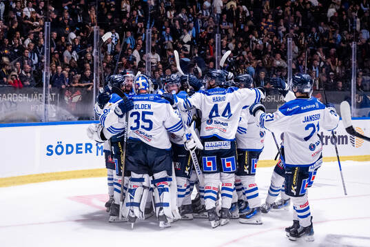 Karlskogas spelare jublar