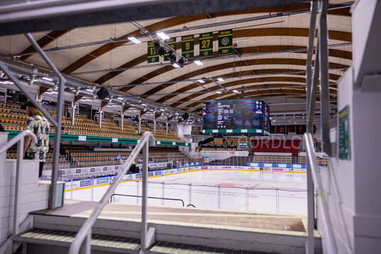 Visionite arena innan ishockeymatchen i Hockeyallsvenskan