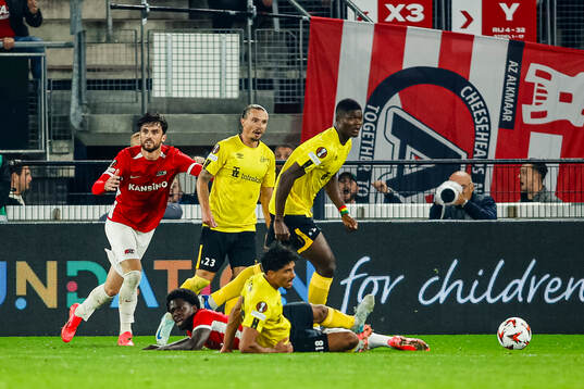 during the UEFA Europa League between AZ Alkmaar and