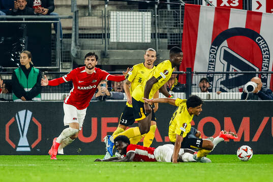 during the UEFA Europa League between AZ Alkmaar and
