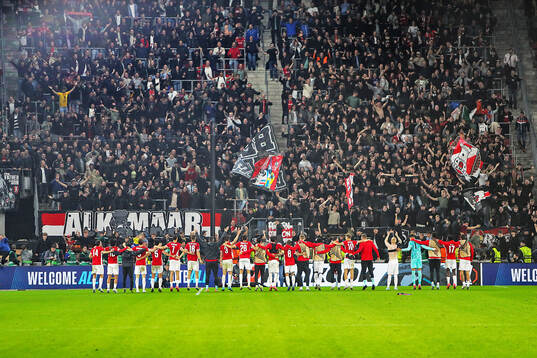 during the UEFA Europa League between AZ Alkmaar and
