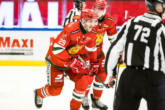 Moras Johan Persson jubel kvittering 1-1