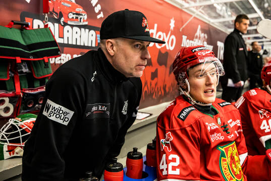 Moras materialförvaltare Håkan Bogg och Moras Kalle Kratz