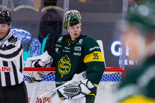 Björklövens målvakt Melker Thelin