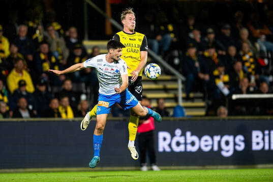 Värnamos Emin Grozdanic och Mjällbys Herman Johansson