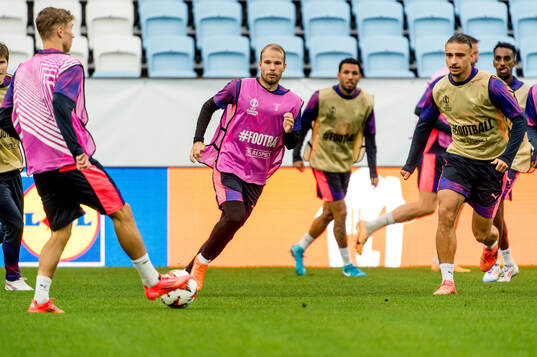 Oscar Lewicki and Elison Makolli of Malmö FF