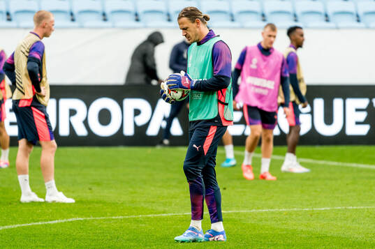 Goalkeeper Johan Dahlin of Malmö FF looks dejected