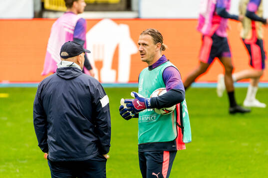 Goalkeeper coach Jonnie Fedel and Goalkeeper Johan Dahlin