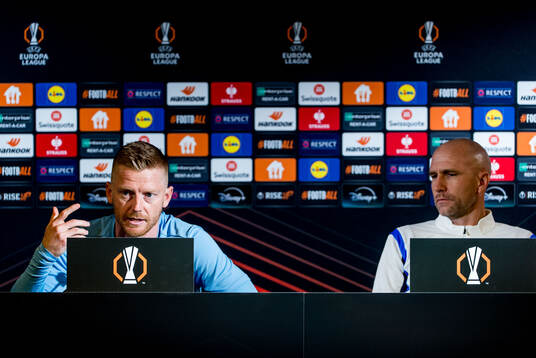 Anders Christiansen and Head coach Henrik Rydström of