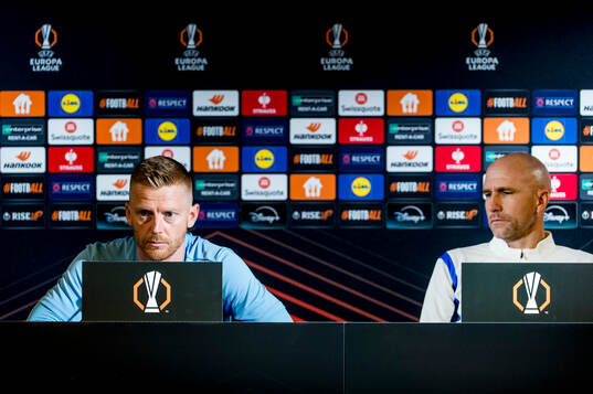 Anders Christiansen and head coach Henrik Rydström of