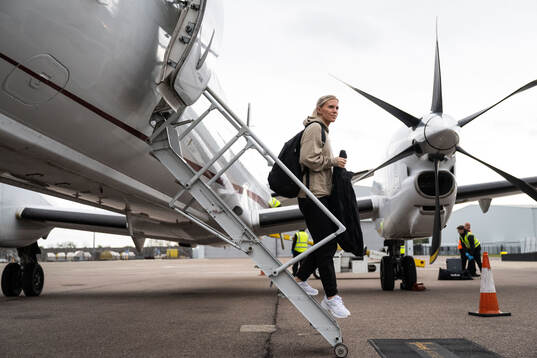 Josefine Rybrink of Häcken travel to London