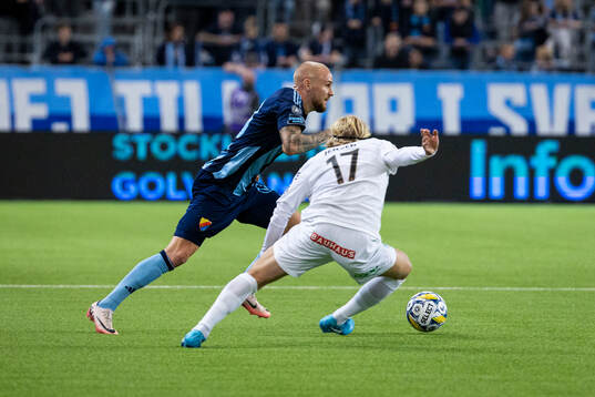 Djurgårdens Adam Ståhl och Brommapojkarnas Alexander