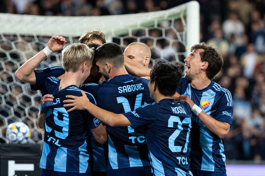 Djurgårdens spelare jublar