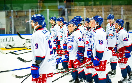 Oskarshamns spelare jublar