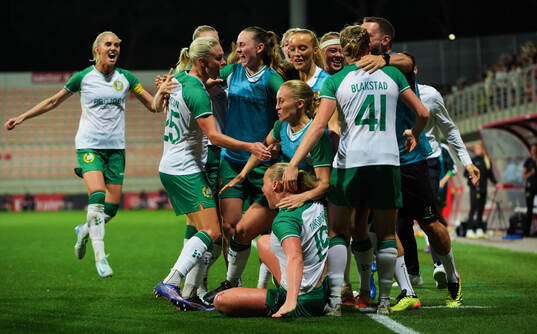 Players of Hammarby celebrate
