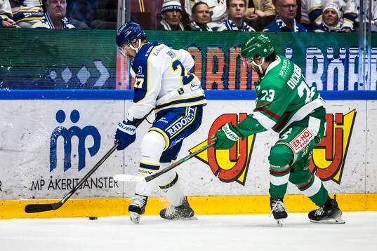 Leksands Marek Hrivik och Rögles Josh Dickinson