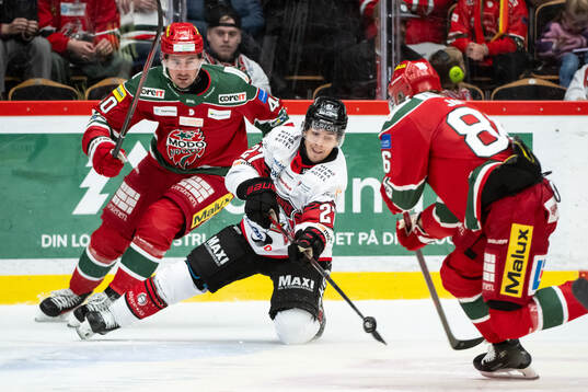 MoDos David Bernhardt och Malmö Redhawks Henrik Haapala