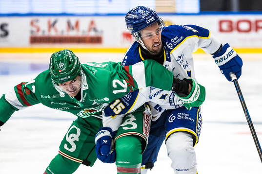 Rögles Brady Ferguson och Leksands Max Veronneau