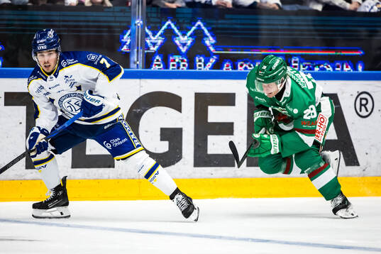 Leksands Marcus Karlberg och Rögles Anton Bengtsson