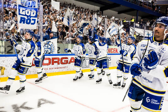 Leksands spelarna jublar