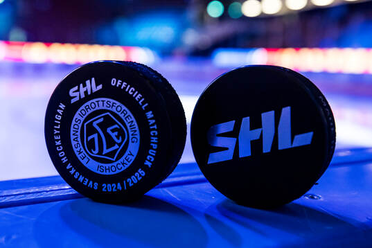Matchpuckar innan ishockeymatchen i SHL mellan Leksand och