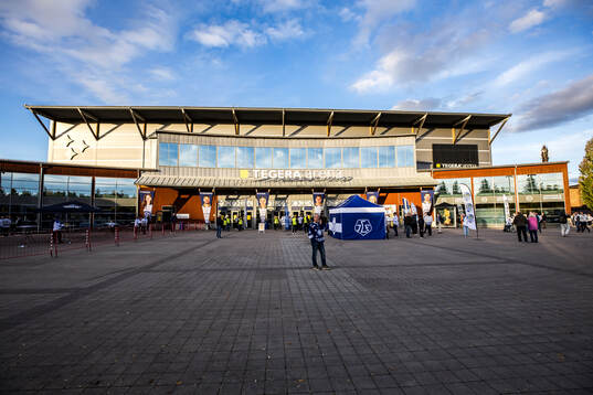 Tegera Arena innan ishockeymatchen i SHL mellan Leksand och