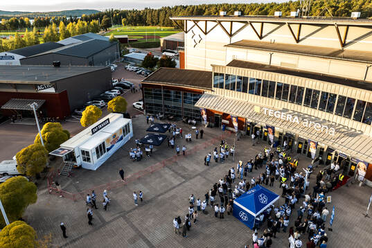 Tegera arena och tap trailer från Norrlands guld innan