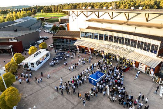 Tegera arena och tap trailer från Norrlands guld innan
