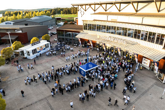 Tegera arena innan ishockeymatchen i SHL mellan Leksand och